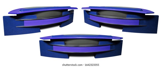 Indigo Sports News Desk 3 Angles Isolated On White Background