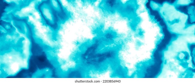 Indigo Tie Dye Light .White Grunge Tie Dye Wash. Blue Tiedye Shirt. Cobalt Inspiration Watercolour. Pattern Background . Clouds Fluid Material Tie Dye Backdrop