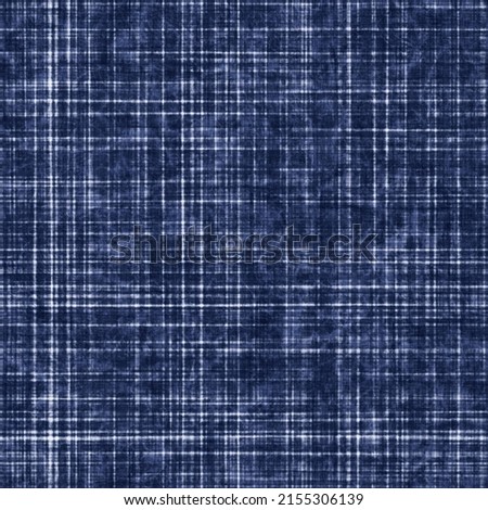 Indigo-Dyed Effect Textured Criss-Cross Pattern
