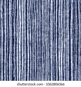 Indigo-Dyed Effect Wood Grain Textured Striped Background. Seamless Pattern.