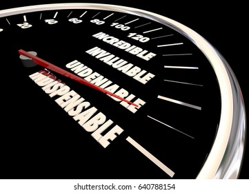Indispensible Undeniable Praise Compliments Speedometer 3d Illustration