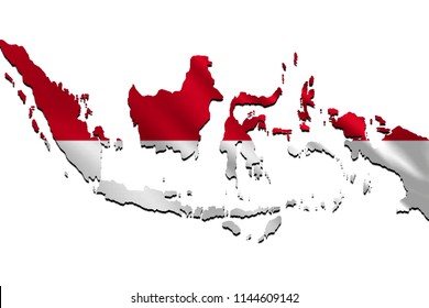 Detailed Vector Indonesia Country Border Flag Stock Vector (royalty 