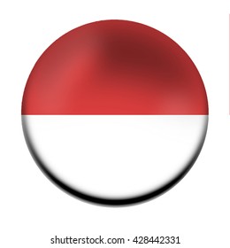 Indonesia Flag Button Stock Illustration 428442331 | Shutterstock