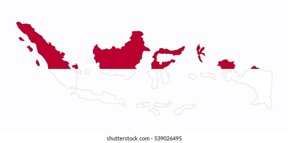 Indonesia Flag Map Indonesia Officially Republic Stock Illustration ...