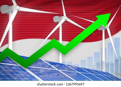 Indonesia Solar Wind Energy Rising Chart 스톡 일러스트 1367995697 | Shutterstock