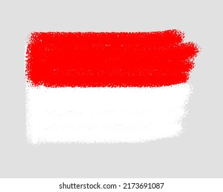 Indonesian flag. in order to welcome Indonesia's independence day. red my blood white my bones united in your spirit - Shutterstock ID 2173691087