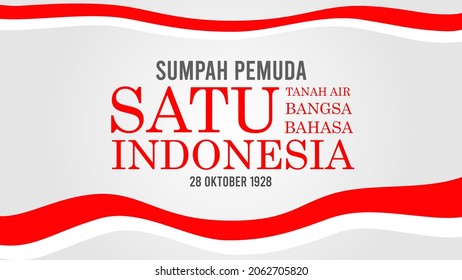 Indonesian Youth Pledge Sumpah Pemuda Indonesia Stock Illustration ...