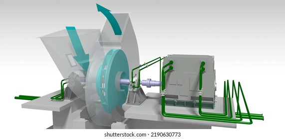 Induced Draft Fan 3D Illustration