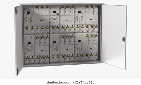 Industrial electrical control unit designed to manage and distribute power efficiently across multiple circuits.