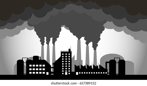 Industrial Factories Polluting Environment Destroying Worlds Stock ...