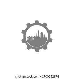 Industrial icon on white background.