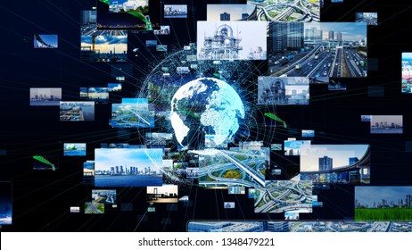 Industry and technology concept. Construction. Infrastructure. Manufacturing. Power plant.
