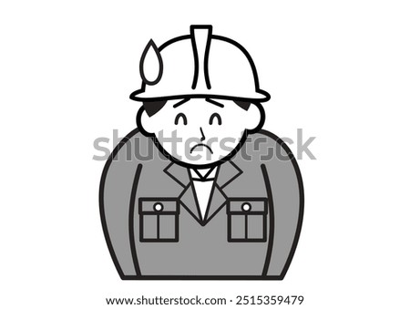 industry worker expression, worry, excuse 