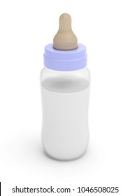 Infant Milk Baby Bottle 3D Illustration