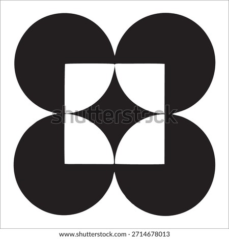 Infant Visual Stimulation Patterns, Black and white flash card with high contrast for baby vector
