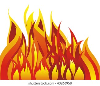 Inferno Fire Background Design Use Stock Illustration 43266958 ...