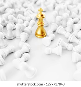 Infinite Chess Background, Original 3d Rendering. Leadership And Role Model Concepts