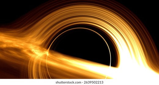 Infinite gravity bends cosmic space.