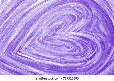 "Infinite Heart" Acrylic Paint Texture in Purple