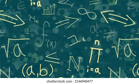 Infinitesimal calculus in educational-academic illustration with mathematical and algebraic symbols of set theory, functions and a variety of operations on numbers Series