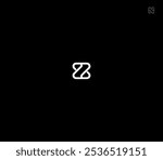 Infinity crafted letter Z or N or Z8 monogram with black background.