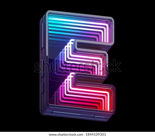 Infinity Light Neon Font Letter E Stock Illustration 1844109301 ...