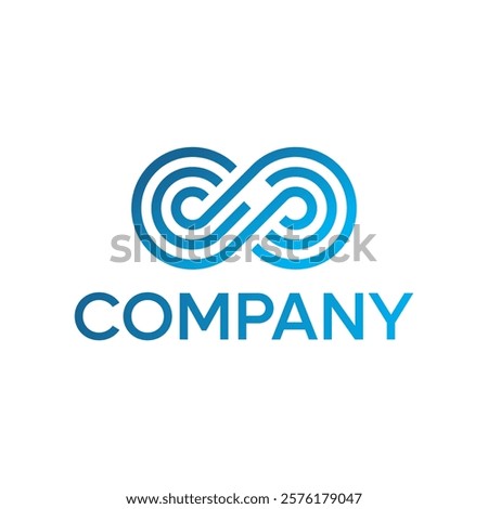 Infinity logo design Two interconnected figures symbolizing infinity contact