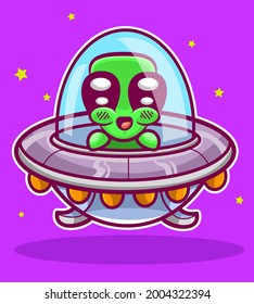 In the Infinity of Space, this Cute, Bright-Eyed Alien travels the length and breadth of the universe in his spaceship.