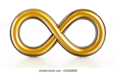 Endlessness Symbol Gold Stock Illustration 68817478