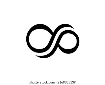 Infinity symbol on a white background. Infinity tattoo sketch. Eight infinity sign on white background
