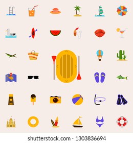 inflatable boat flat icon. colored Summer icons universal set for web and mobile