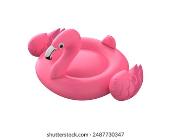 Inflatable flamingo isolated on white background. - Powered by Shutterstock