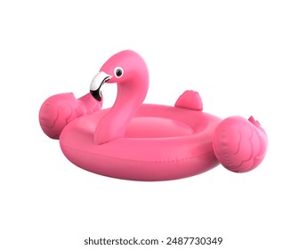 Inflatable flamingo isolated on white background. - Powered by Shutterstock