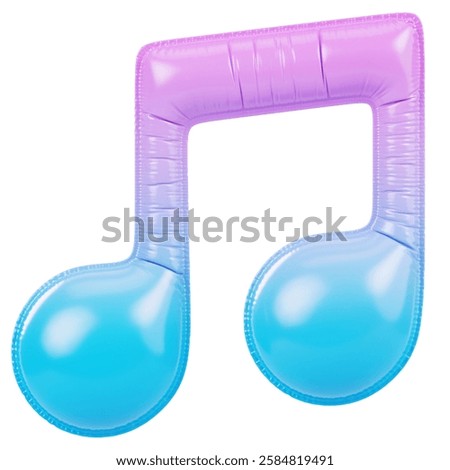 Inflatable Music Note 3D Icon Pack