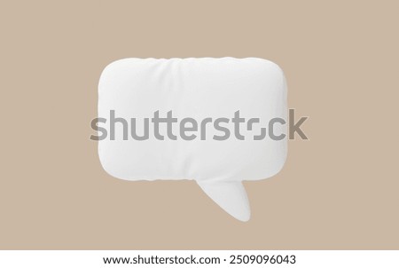 Inflatable speak bubble, 3d rendering. 3D illustration.