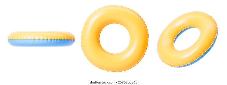 Inflatable swimming ring from