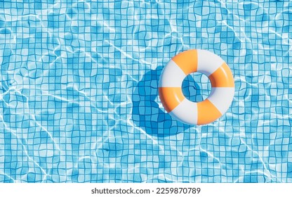 Inflatable swimming ring, summer and swimming themes, 3d rendering. Digital drawing. - Powered by Shutterstock