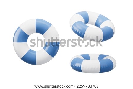 Inflatable swimming ring, summer and swimming themes, 3d rendering. Digital drawing. Foto stock © 