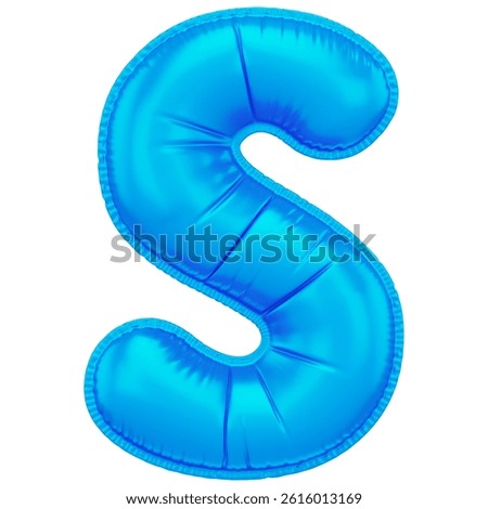 Inflated Font S 3D Icon Illustration 