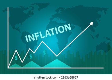 Inflation Background Worldwide Due Pandemic Graph Stock Illustration ...