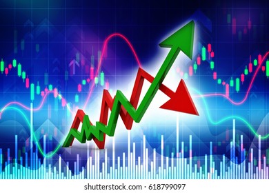 Inflation Deflation Graph Business Fluctuation Concept Stock ...