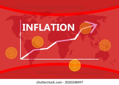 Inflation Graph Going Background Worldwide Due Stock Illustration ...