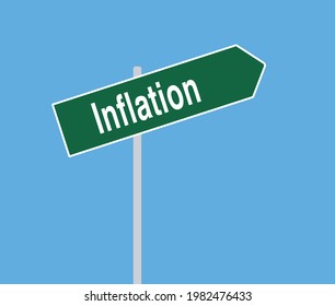 Inflationsgrünes Zeigezeichen, Wirtschaftskonzept