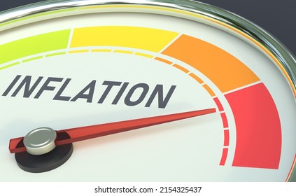 Inflation Indicator - Rising Inflation (3D Rendering)