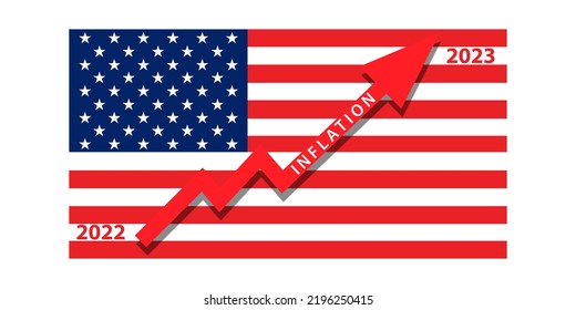 Inflation Usa 2022 2023 Background Chart Stock Illustration 2196250415 ...