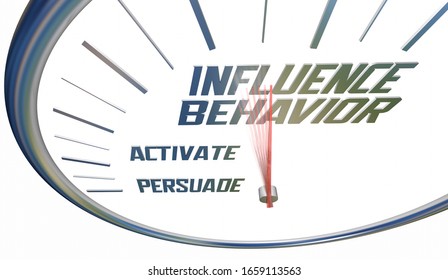 Influence Behavior Change Persuade Convince Alter Clock Words 3d Illustration