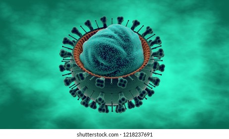 Influenza Virus 3d Section Virus Causes Stock Illustration 1218237691 ...