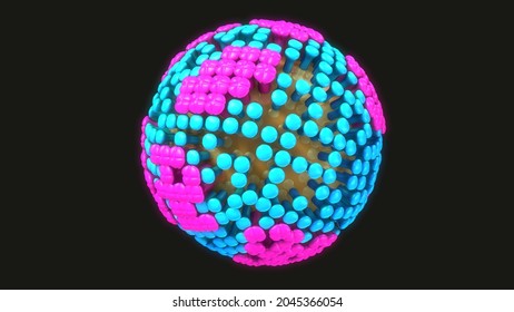 Influenza Virus Structure Of Symptoms.3d Illustration