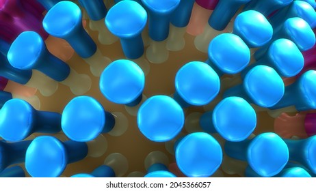 Influenza Virus Structure Of Symptoms.3d Illustration