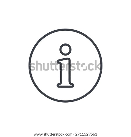 Info Circle Icon – Information, Help, and Guidance UI Symbol